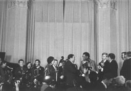 Valery Ponomarev on stage with Duke Ellington in Moscow